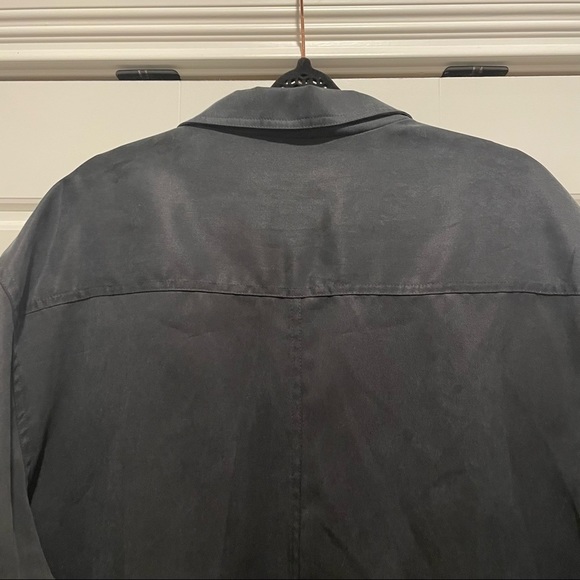 Mens Black Blazer Long Formal or Casual Trench Coat Barn Jacket - Picture 7 of 8